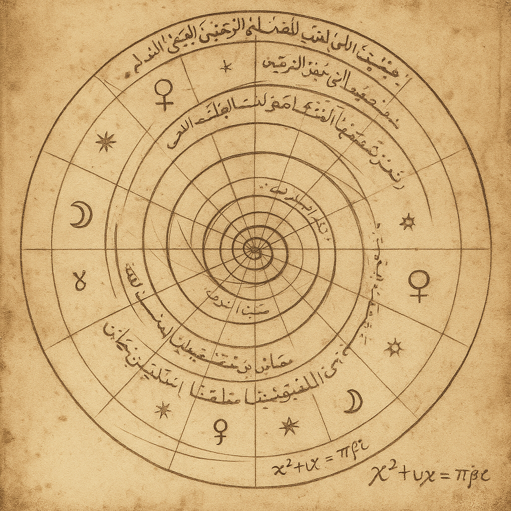 ancient spiral astrolabe diagram